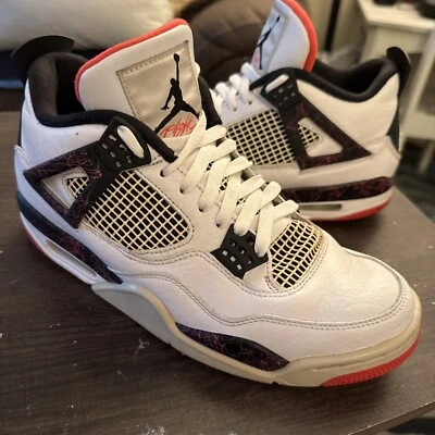 Jordan 4 Retro Pale Citron, Bright Crimson 2019 para hombre talla 10 de Estados Unidos Foto 1 de 4