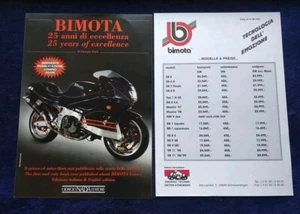 Bimota 25 Jahre Prospekt Blatt 1998 + Preisliste - Picture 1 of 2