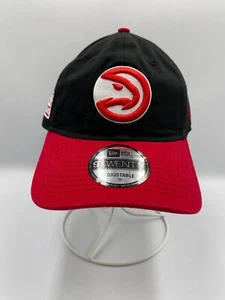 New Era 9Twenty Atlanta Hawks Basketball Adjustable Strapback Hat Cap Black - Picture 1 of 5