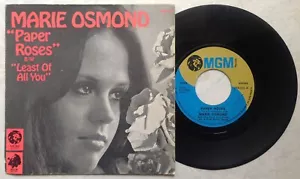 MARIE OSMOND / THE OSMONDS 'Paper Roses' 1973 Belgian 7" Vinyl - Bild 1 von 1