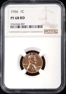 1956 Proof Lincoln Cent certified PF 68 RD by NGC!  - Picture 1 of 4