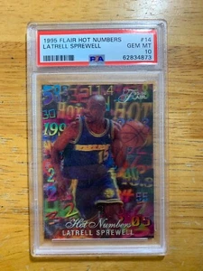 LATRELL SPREWELL 1995-96 FLAIR HOT NUMBERS #14 PSA 10 GEM MINT - Picture 1 of 2