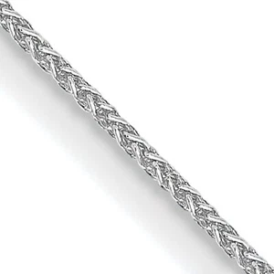 14K White Gold 1mm Spiga Chain Necklace Jewelry 18" - Picture 1 of 5