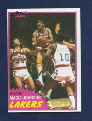 1981 TOPPS BASKETBALL #21 MAGIC JOHNSON  LAKERS HOF RAZOR SHARP!!! G233 - Image 1 of 2