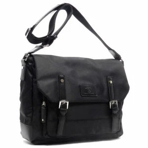 Color Block black Canvas School form Messenger bag IPad Laptop marsea pockets - Picture 1 of 10