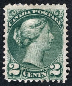 Canada Sc 36 Green 2¢ 1870 p.12 Unused No Gum Well Centered - Picture 1 of 1