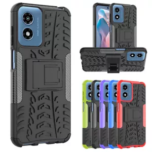 Für Motorola Moto G Play (2024) Etui robust stoßfest Rüstung Ständer Abdeckung - Bild 1 von 21