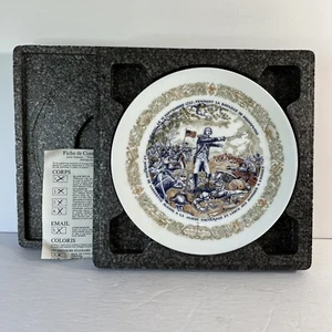 Vintage Limoges Porcelain Collector Plate 8.5" Battle of Brandywine Lafayette - Picture 1 of 10