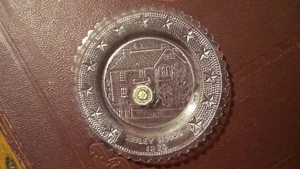Vintage Westmorland SOUVENIR MINIATURE Glass PATTERN GLASS PLATE Sibley House MN - Picture 1 of 1