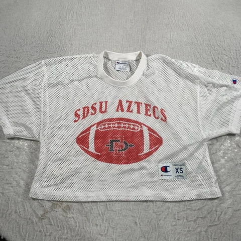 San Diego State Jersey Adult XS White Cropped Football Champion Cover