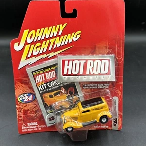 2003 Johnny Lightning YELLOW 1933 FORD PANEL DELIVERY Hot Rod Magazine #18 - Picture 1 of 4