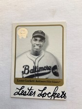LESTER LOCKETT signed 2001 FLEER GREATS OF THE GAME AUTO Baltimore Elite Giants
