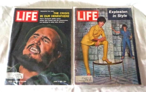 Vintage Life Magazine June 2 Castro & December 1, 1961 Explosion in Style - Picture 1 of 3
