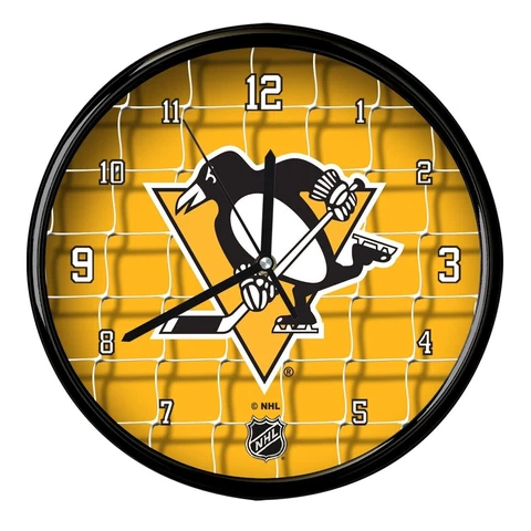 Pittsburgh Penguins 12 Inch Team Goalie Net Wall Clock Cover