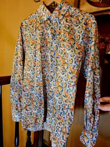 Eton Of Sweden CottonFloral SlimFit Dress Shirt White/Red/Blue/Green/Yellow $450 - Picture 1 of 3