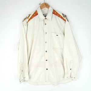 Camicia western vintage fantasia uomo cowboy taglia L (T9696) - Foto 1 di 6
