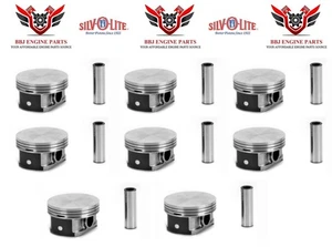 (8) CHEVROLET CAMARO CORVETTE GENIII 5.7 LS1 SILVOLITE HYPEREUTECTIC PISTONS  - Picture 1 of 3
