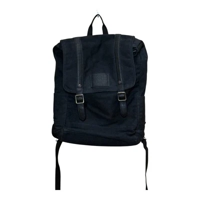 Mochila de Lona Levi’s Funda para Laptop Unisex Bronceado Negro Cuero Hebillas Escuela De Colección Foto 1 de 3