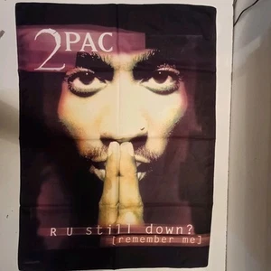 Vintage 2PAC Unused 1998 TEXTILE POSTER FLAG rap hip hop - Picture 1 of 6