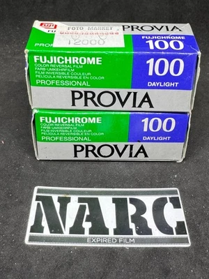 FujiChrome Provia 100 Color 120 film lot with 2 films - Image 1 of 3