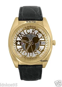 NEW Disney Lorus Men's Mickey Mouse Automatic Skeleton Date Watch HTF - Bild 1 von 2
