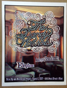 THE DANDY WARHOLS - 2007 - JOHN HOWARD - POSTER - MEZZANINE - S.F. - NOISE POP - Picture 1 of 3