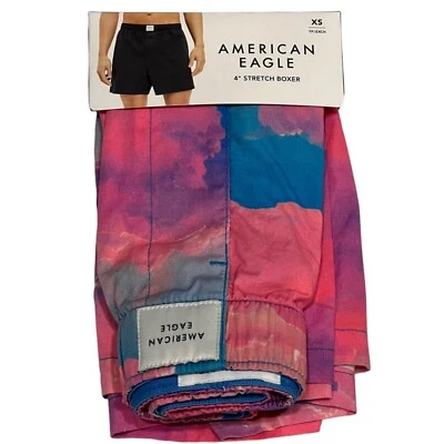 NWT AMERICAN EAGLE Stretch Boxer Sz XS-S-M-L-XL Blue Pink #11 - Image 1 of 4