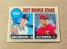 JAMES BERESFORD / ALEX WIMMERS ~~~ 2017 topps heritage card #179 ROOKIE STARS