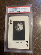 Johnny Cash 1967 Heather Country Music Playing Cards PSA 8