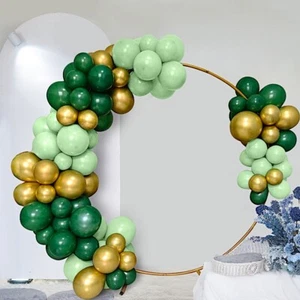 120 Gold Green Latex Balloons Garland Arch Party Decorations Kit Events Supplies - Picture 1 of 5