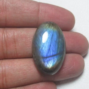 Natural Labradorite Cabochon Oval 45.80 Ct Flat back Loose Gemstone H 9974 - Picture 1 of 5