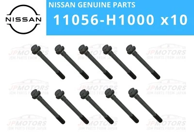 NISSAN Genuine DATSUN 1200 Cylinder Head Bolt 10pcs B110 B310 A12 A14 A15 New - Image 1 of 4