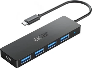 acer USB C HUB 3.0 with USB-C power supply, Ultra Slim Multiport Hub 4 Ports USB - Picture 1 of 8