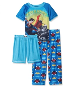 Justice League Batman Vs. Superman Boys Blue 3 Piece Pajama Set - Picture 1 of 1