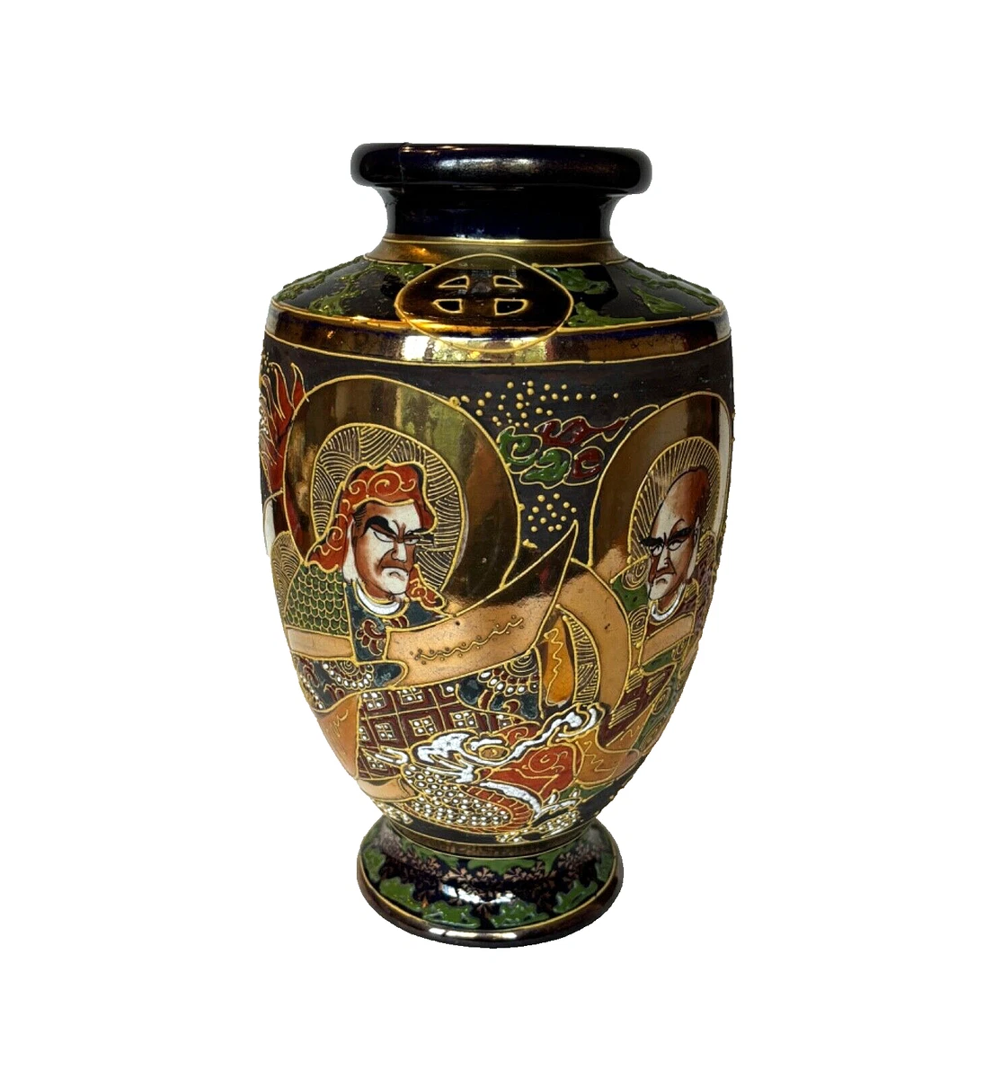 陶瓷蓝色古董日本原创古董花瓶| eBay