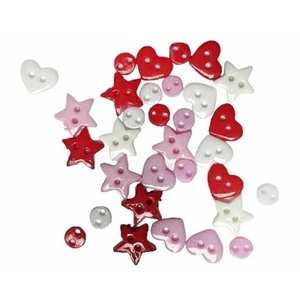 Mini Valentinstag Form Knöpfe - Puppe - Quilt Nähen 2 Loch - Shelly's Knöpfe - Bild 1 von 2