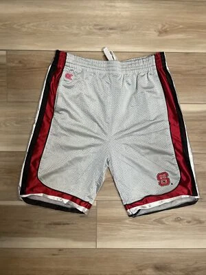 Vintage Colosseum NC State Wolfpack Red Mesh Basketball Shorts ACC, Small - Image 1 of 4