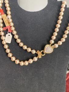 Collana Perle Doppio Filo Vintage - Foto 1 di 5