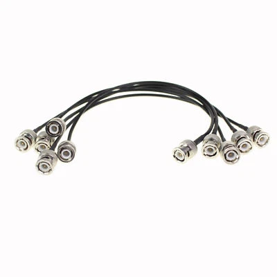 5 x BNC Male Plug to BNC Male Plug Jumper Cable RG174 20cm 50 Ohm for CCTV Radio - Image 1 of 4