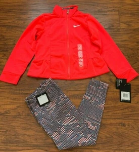 Nike Girls 4-6x Peplum-Hem Jacket & Dot Leggings Set , $48 - Picture 1 of 9