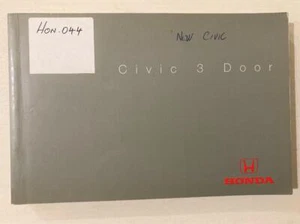 Honda Civic 3 Door Car Owners Manual Handbook 2001 #00X32-S5S-6010 - Picture 1 of 3