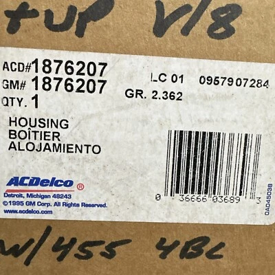 Carcasa de distribuidor GM# 1876207 NOS Foto 1 de 4