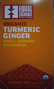 3 Boxes Of 20 Count Equal Exchange Organic Turmeric Ginger Tea (60 Bags Total) - Picture 1 of 4