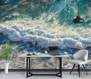 3D Sea Waves J1074 Wallpaper Mural Wall Print Wall Wallpaper Murals Honey - Picture 1 of 11