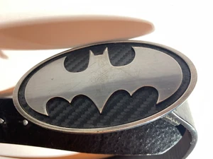 Batman Styled Metal Buckle & Black PU Belt | SMALL 28-30", 71-76cm - Picture 1 of 4
