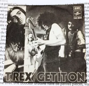 RARE Singapore 1971 T. Rex Get It On 7" Single Glam Rock Vinyl Marc Bolan - Picture 1 of 1