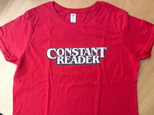 Stephen King's CONSTANT READER T-Shirt, Size Medium, Red, Brand New - Picture 1 of 1