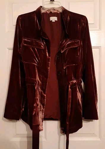 VETEMENTS Giacca viola loft velluto velluto taglia small cintura colletto mandarino come nuova