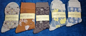 HAPPY KNITS SOCK 5 Pairs Floral Socks - Knitted Cotton Dainty Socks - Picture 1 of 3