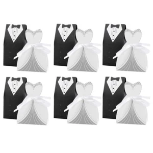 80 Pcs Braut Und Bräutigam -Kleid Hochzeit Candy Box Hochzeits-Süßigkeiten-Fall - Bild 1 von 11